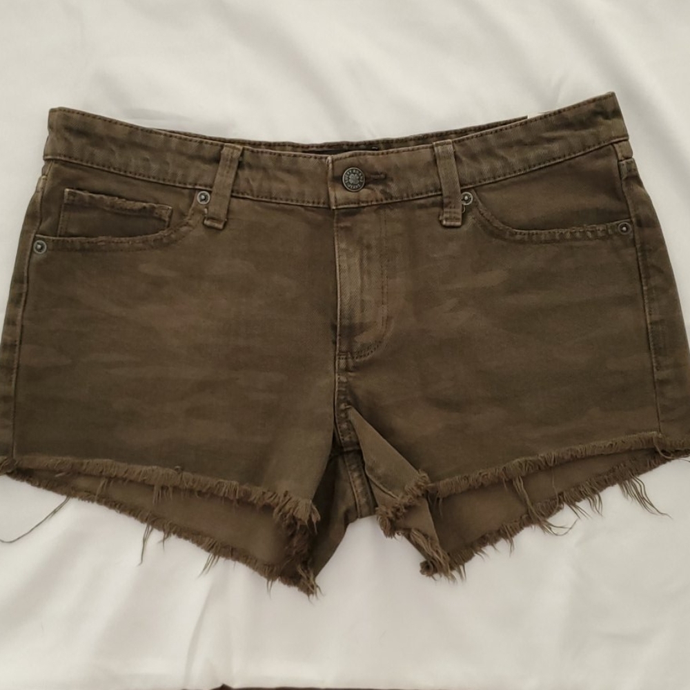 Green Denim Shorts